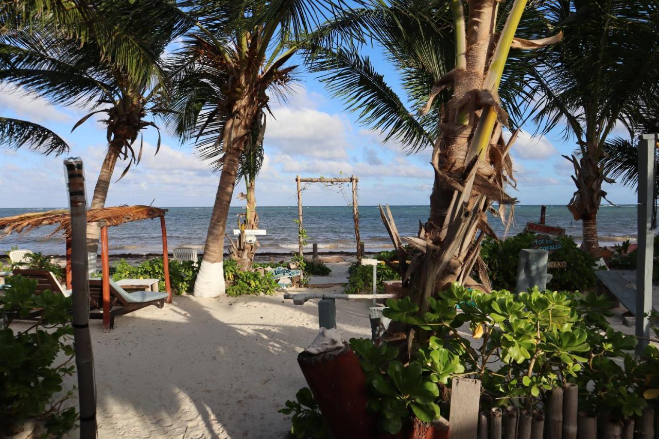 Lunazul Eco-Cabana Frente Al Mar Mahahual Dış mekan fotoğraf