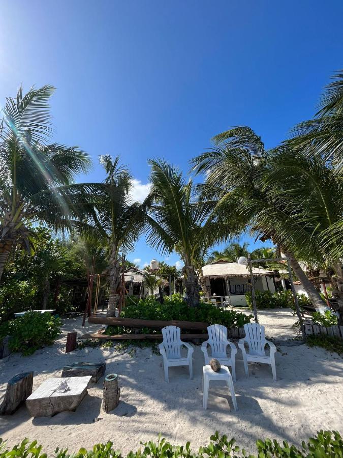 Lunazul Eco-Cabana Frente Al Mar Mahahual Dış mekan fotoğraf