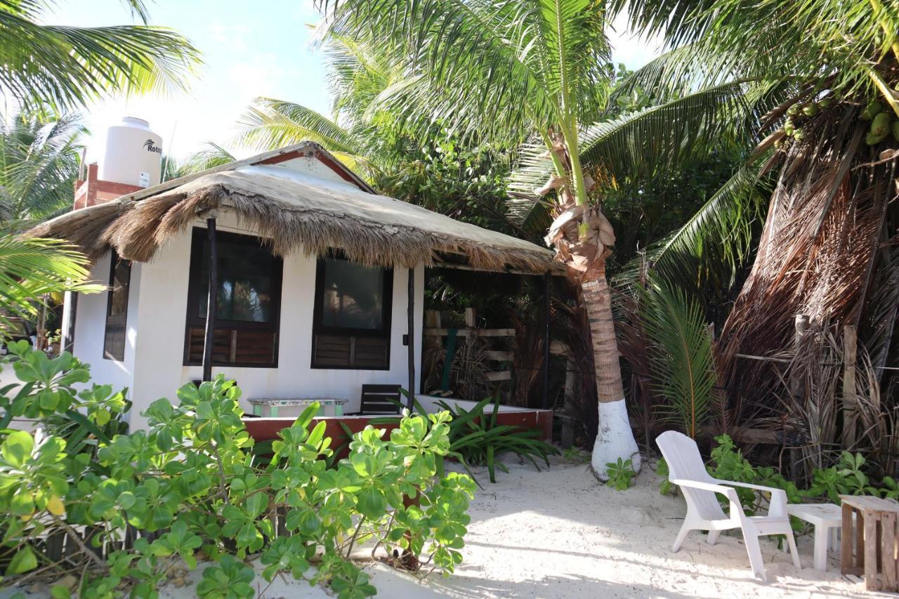 Lunazul Eco-Cabana Frente Al Mar Mahahual Dış mekan fotoğraf