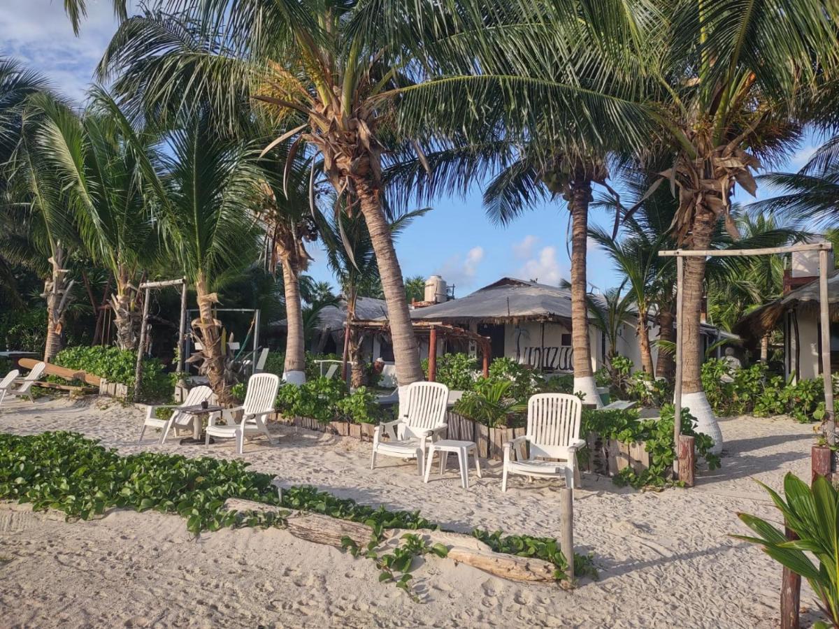 Lunazul Eco-Cabana Frente Al Mar Mahahual Dış mekan fotoğraf