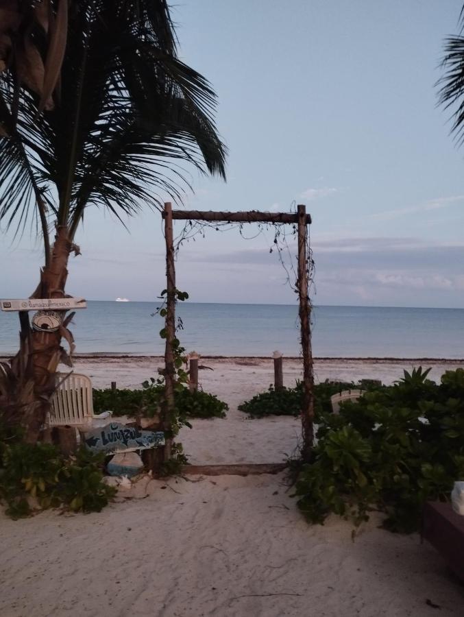 Lunazul Eco-Cabana Frente Al Mar Mahahual Dış mekan fotoğraf