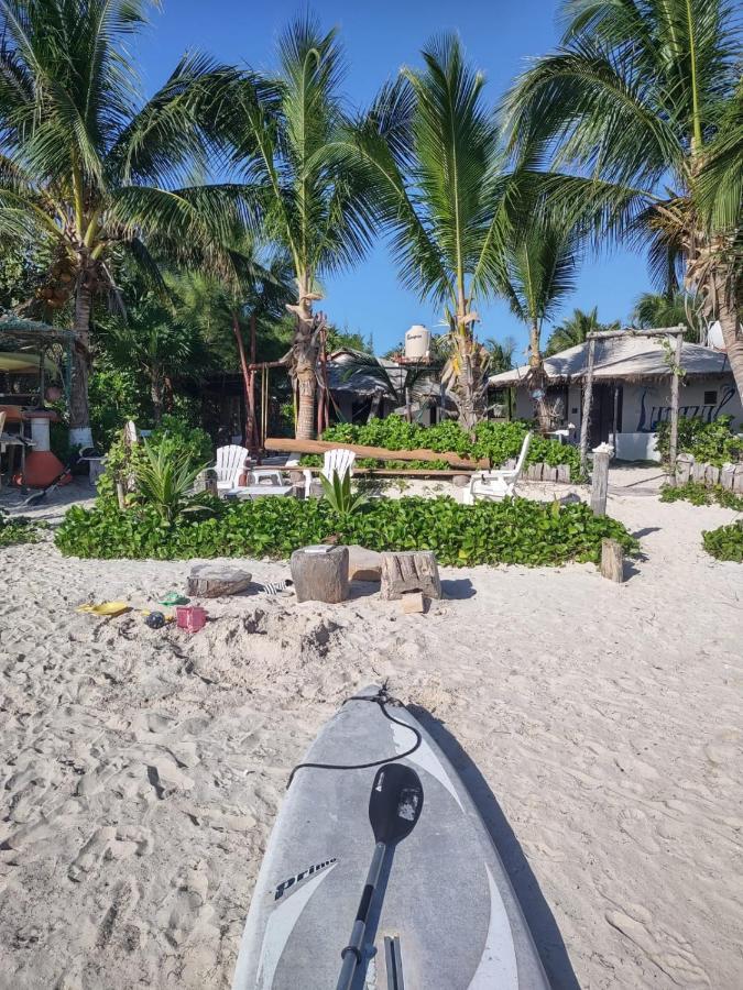 Lunazul Eco-Cabana Frente Al Mar Mahahual Dış mekan fotoğraf