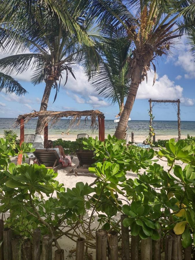 Lunazul Eco-Cabana Frente Al Mar Mahahual Dış mekan fotoğraf