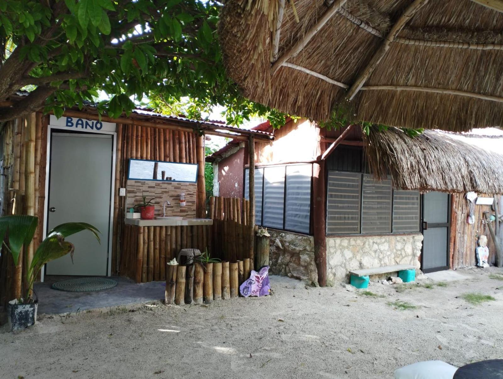 Lunazul Eco-Cabana Frente Al Mar Mahahual Dış mekan fotoğraf