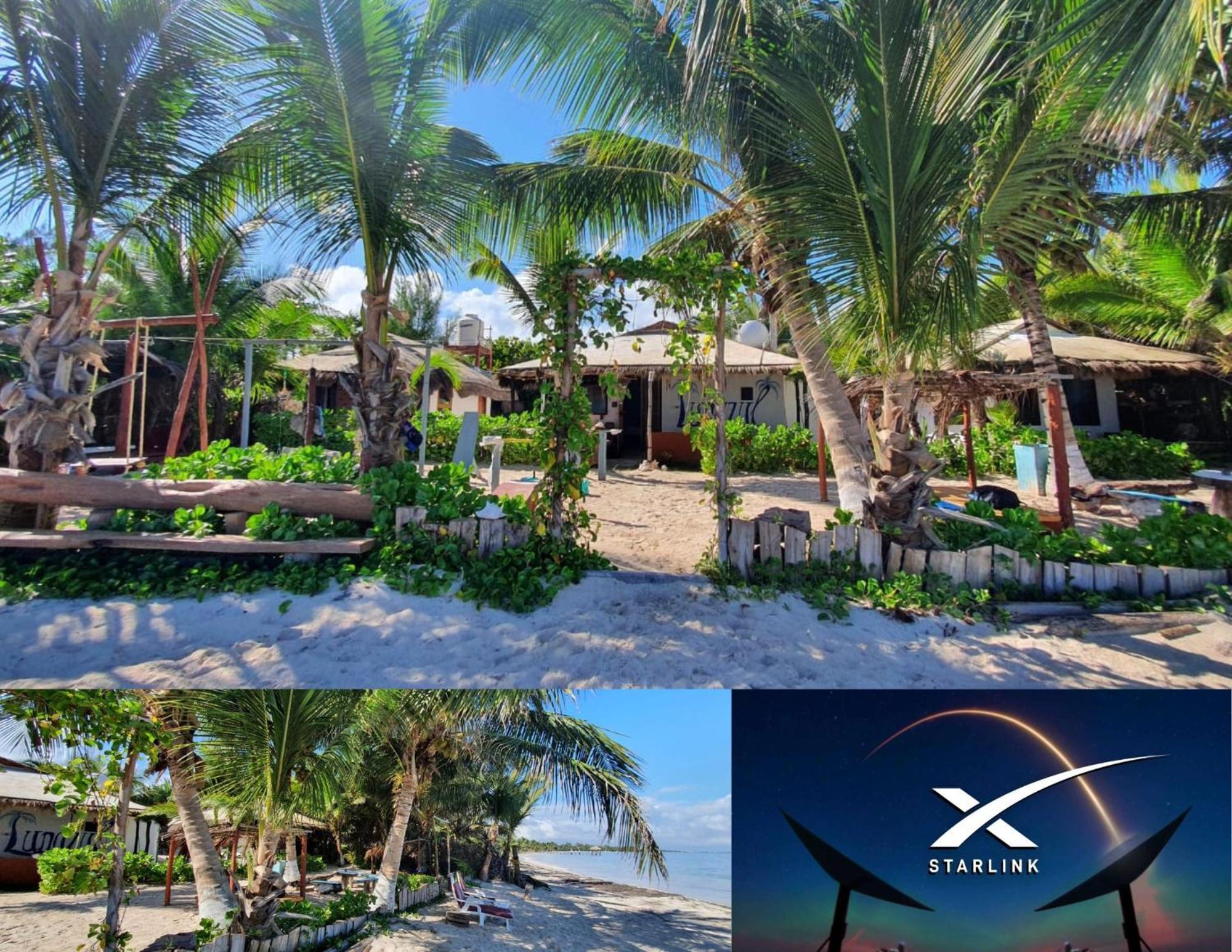 Lunazul Eco-Cabana Frente Al Mar Mahahual Dış mekan fotoğraf