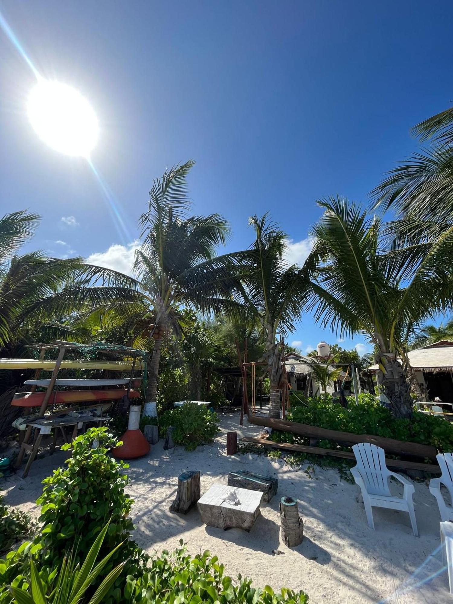 Lunazul Eco-Cabana Frente Al Mar Mahahual Dış mekan fotoğraf