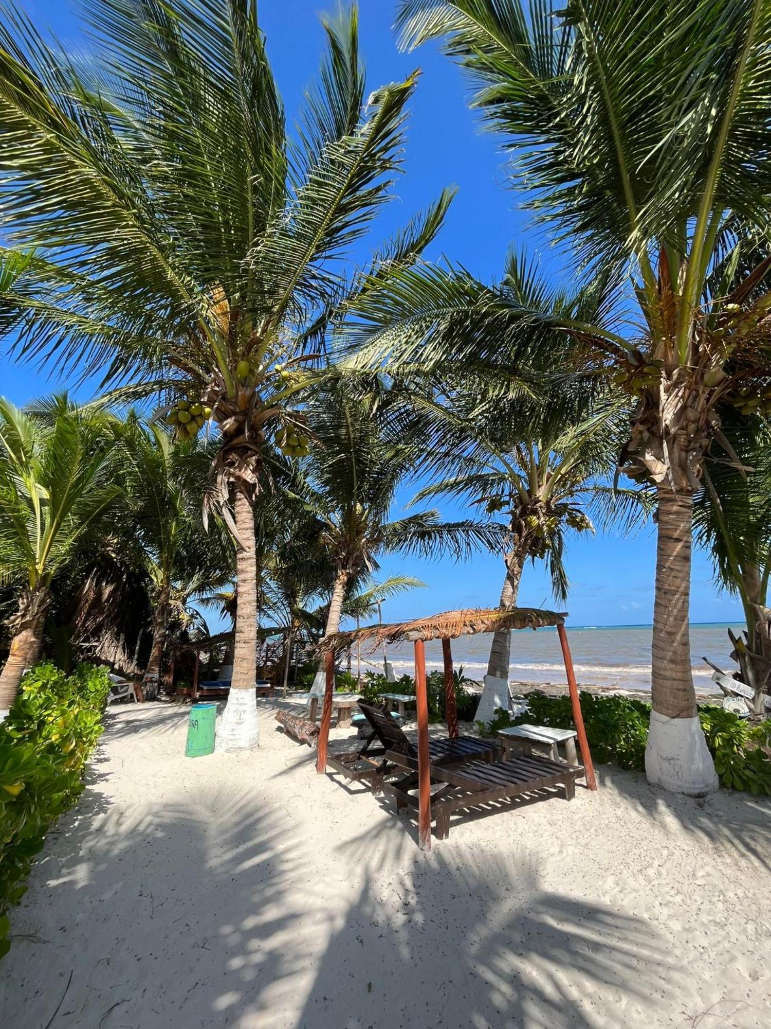 Lunazul Eco-Cabana Frente Al Mar Mahahual Dış mekan fotoğraf